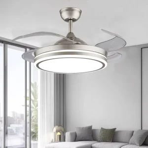 42 Inch Chandelier LED Light Fan ABS Ceiling Fan Modern Retractable LED Ceiling Fan With Remote Control