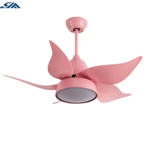 42 Inch Good Price Ceiling Mounted pink Color Designer Electrical Simple LED Ceiling Fan for Girl