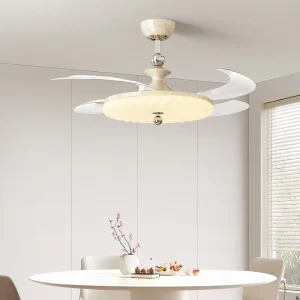 42 Inch Led Smart Ceiling Fans with Led Lamps Lights Read Rotation for Living Room Home with Remote Control Wifi