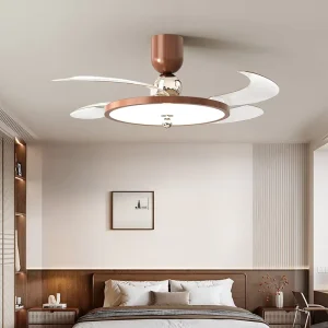 42 Inch Led Smart Ceiling Fans with Led Lamps Lights Read Rotation for Living Room Home with Remote Control Wifi