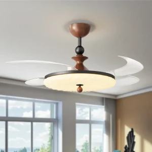 42 Inch Luxury Smart LED Ceiling Fan Lamp with Remote Control Modern New Design for Living Room Low Profile