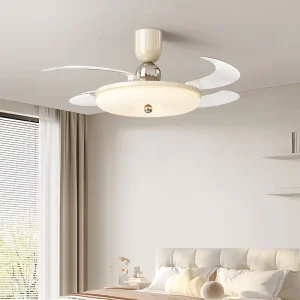 42 Inch Luxury Smart LED Ceiling Fan Lamp with Remote Control Modern New Design for Living Room Low Profile