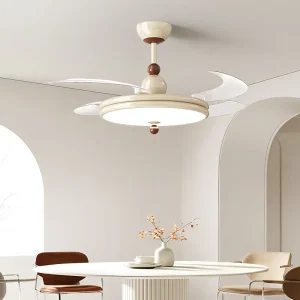 42 Inch Modern DC Ceiling Fan with LED Lights Remote Control 6 Speed Dimmable Bedroom Home Lighting Chandeliers