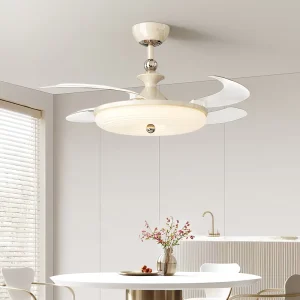 42 Inch Modern & Elegant LED Ceiling Fan with Remote for Bedroom Large Stylish Chandeliers Factory Price for Home