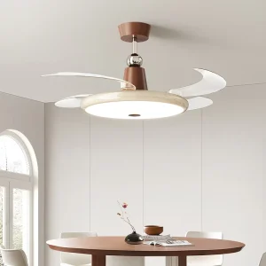 42 Inch Modern Elegant LED Ceiling Fan with Remote for Bedroom Large Stylish Chandeliers Factory Price for Home Office