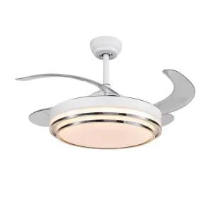 42 Inch Modern LED Light Ceiling Fan with ABS Body Remote Control Interior Fan with Light for Living Room Dining or Home Use