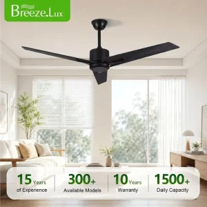 42 Inch Plywood Blades Modern Air Cooling Ceiling Fan with Remote Control All Copper Silent DC Motor for Household Commercial