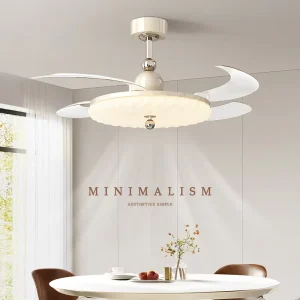 42 Inch Smart Luxury 220v Living Room Low Profile Ceiling Fan Lamp with Lights 220v and Remote Control New