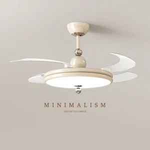 42 Inch Smart Luxury LED Ceiling Fan Lamp with Lights Low Profile Remote Control 6 Speed Dimmable Motor Living Room