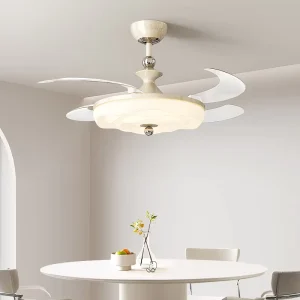 42 Inch Smart Luxury Living Room Ceiling Fan with 220V Remote Control Low Profile and Lights New DC Motor