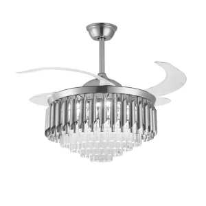 42inch Invisible Ceiling Fan Light Crystal Ceiling Fan Series Remote Control for Living Room Ventilador De Techo