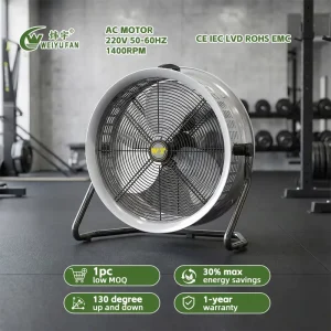 430mm 17 Inch DC Cross Flow Axial Fan AC Metal Blower Floor Fan
