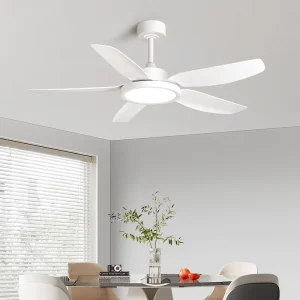 44 Inch Best Bedroom BT Fancy Modern Large Dc Ceiling Fan with Lights Light Chandeliers and Remote Home Leaf