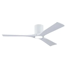 44 Inch Modern Ceiling Fan with LED Light and Remote 3 Walnut Blades White Body Silent AC Motor Ceiling Fan