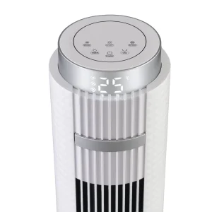 46 Inch Electric Digital Air Cooling Plastic Pedestal Fan Remote App Controlled Oscillating Night Light Energy Efficient Household