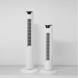 46 Inch Electric Remote Control Aluminum Motor Pedestal Fan 7H Timer Digital Display Bladeless Tower Fan Household Use Plastic
