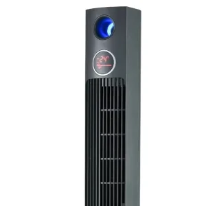 46 Inch Plastic Electric Digital Pedestal Fan Remote App Controlled Oscillating Bladeless 3 Speed Energy Efficient