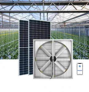 48 Inch Solar Wall Mount Exhaust Fan Industrial Ventilation Fan for Poultry Farm Greenhouse Warehouse Workshop Factory