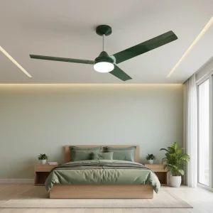 48 Inches Ceiling Fan with Remote Control Iron Fan Blades Noiseless Brushless DC Motor Energy Saving
