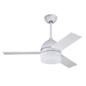 48″ Modern Design Energy Star Ceiling Fan With Light High Rpm Remote Control White Color Smart Ceiling Fan