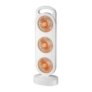 5 Blade 1200mAh USB Rechargeable Desktop Air Cooling Fan 3 Speeds Plastic Brushless Motor Low Noise