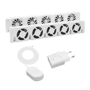 5 Fan Heatfan Smart Radiator Ventilator Magnetic Daisychainable Convector Central Heating Speed Comfort Heat Booster Fan