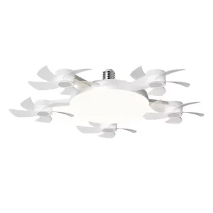 5 Head 80W Ceiling Mounted Fan Night Light with Remote Control AC Powered for Bedroom Living Room Night Lamp