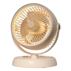5 Speed Light Air Circulation Electric Fan Rechargeable Table Desktop Portable Wall Mounted 360 Degree Rotation for Home Fan