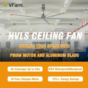 5.5-7.3m Large Diameter HVLS Ceiling Fan Industrial Fan for Factory Farm
