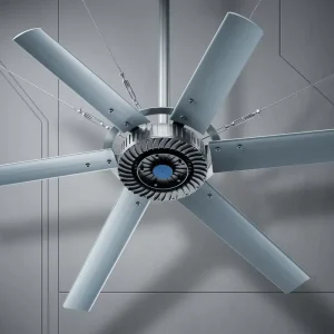 5.5mm 217″ 5 Blade Permanent Magnet HVLS Fan VFD Aluminum Alloy 718000 M h Ball Bearing Large Energy Saving Ceiling Fan