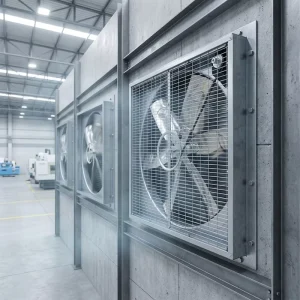 50 Inch Industrial Ventilation Cooling Axial Flow Fan for Data Center Cast Iron Exhaust Roof Mounted DC AC Power Source ODM