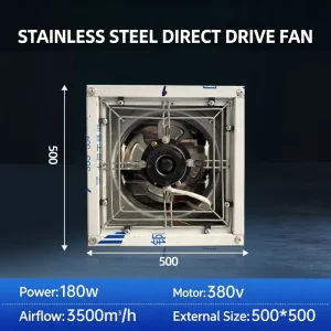 500*500 180W 380V Fan Negative Pressure Green House Greenhouse Poultry Farm Wall Exhaust Negative Pressure Fan for Cooling