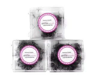 500 Fans Super Matte Black 5D 16D 0.03 0.05 0.07mm Loose Fans Lashes Pro Made Wispy Loose Promade Fans Eyelash