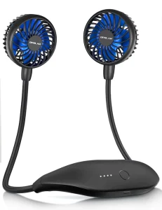 5000mAh Neck Fan Lasts 26Hrs Rechargeable Portable Personal Fan