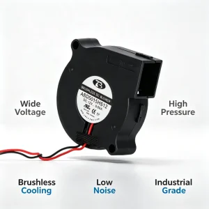 5015 DC Brushless Blower Fan 5V 12V 24V Wide Voltage Turbo Cooling Fan High Pressure Mini Radial Blower for Industrial Cooling