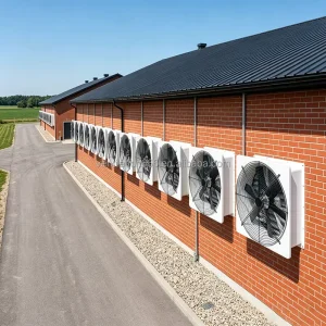 51 Inch Livestock Cooling Axial Fan High Airflow Energy Efficient Wall-Mounted for Dairy Barns