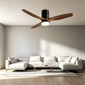 52 Inch Ceiling Fan with Light and Remote Quiet BLDC Motor Reversible Wood Grain Blades Dimmable LED Ceiling Fan for Home