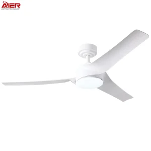 52 Inch Classic Blade Western Ceiling Fan with Lights and Remote White Modern Indoor Bedroom LED Ceiling Fans