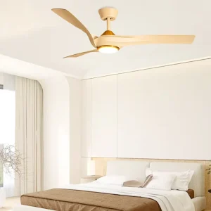 52 Inch High Quiet 3 blade Ceiling Fan Dc Reversible Remote Control Remote Control Ceiling Light and Ceiling Fan
