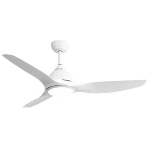 52 Inch LED Ceiling Fan Light Modern Minimalist Design 6 Speed ABS Blade Silent DC Motor Remote Control Living Room Hotel