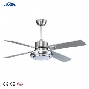 52 Inch Low Cost Home Decorative Air Conditioning Remote Control Led Ceiling Fan With Light