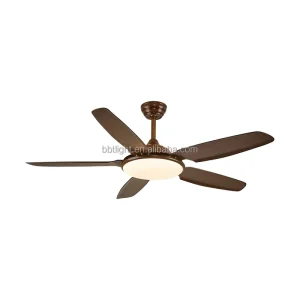 52 Inch Low Profile Ultra Quiet Ceiling Fan with Energy Efficient Light and Remote Control Brushed Nickel Finish Fanlight