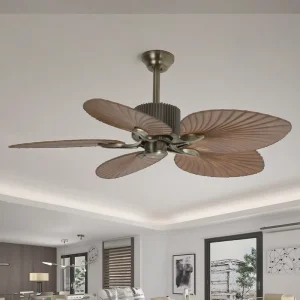 52 Inch Luxury Decorated Remote Control Ceiling Fan Large Blade Design Vintage Ceiling Fan Without Light