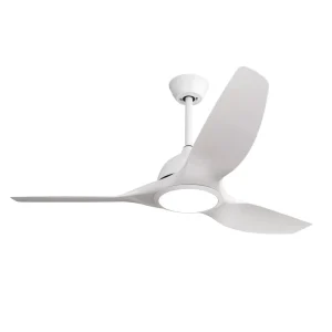 52 Inch Modern White Ceiling Fans Remote Control 3CCT LED Indoor Ceiling Fan with Light