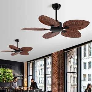 52 Inch Remote Control Living Room Bedroom Decorative ABS 5 Blades Modern Ceiling Fan