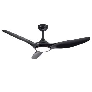 52 Inch White Black Led Ceiling Fan 3 ABS Blades BLDC Modern Ceiling Fan with Light