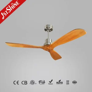 52 Inches Solid Wood Blades Remote Control Factory Direct Professional Modern Smart Ceiling Fan