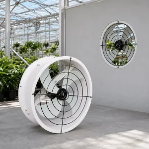 550mm Wall Exhaust Fan 1400RPM 0.37kW Commercial Grade Ventilation for Agricultural Building Workshop W Single Shaft Damper