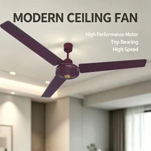 56″ 1400mm Strong Wind 3 Metal Blades AC Motor Ceiling Fan With Speed Regulator Household Use