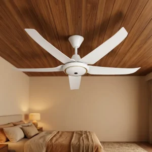 56 ABS 5-Blade AC DC Ceiling Fan Can Use Solar Panels and Batteries